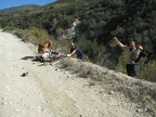 Tim and John clearing a trash dump.